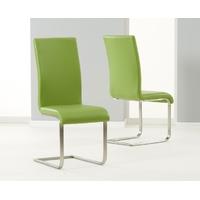 Mark Harris Malibu Green Faux Leather Dining Chair (Pair)