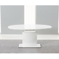 Mark Harris Seville White High Gloss 160cm 200cm Extending Dining Table