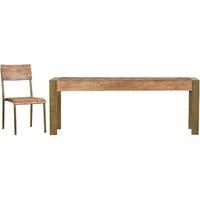 mark webster barclay pine dining set large fixed top with 6 wooden sea ...