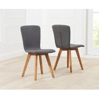 Mark Harris Tribeca Charcoal Fabric Dining Chairs