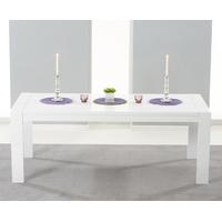 mark harris venice white high gloss extending dining table