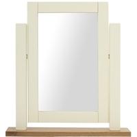 mark harris sandringham oak and cream dressing table mirror