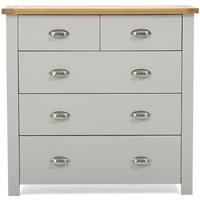 mark harris sandringham oak and grey 3 over 2 chest of drawer