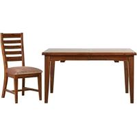 Mark Webster Chaucer Dining Set - Extending with 4 Fabric Seat Pad Chairs