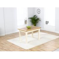 mark harris windsor painted cream with natural ash top 150cm dining ta ...