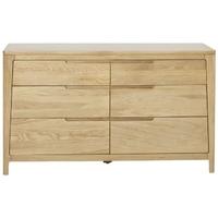mark webster ava oak chest of drawer 6 drawer wide