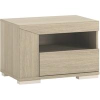 madras champagne melamine bedside cabinet left hand