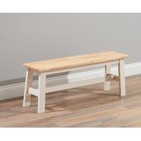 Mark Harris Chichester Oak and Cream Large Dining Bench