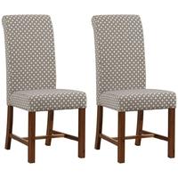 Mark Webster Milk Chocolate Fabric Dining Chair - FR 18731 (Pair)