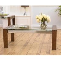 Mark Harris Roma Walnut and Glass Coffee Table