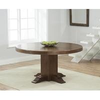 Mark Harris Turin Solid Dark Oak 150cm Round Pedestal Dining Table