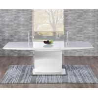 Mark Harris Hayden White High Gloss 160cm Extending Dining Table