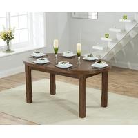 Mark Harris Cheyenne Solid Dark Oak Oval Extending Dining Table