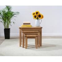 Mark Harris York Solid Oak Nest of Table (Set of 3)