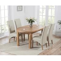 mark harris cheyenne solid oak oval extending dining set with 4 roma c ...