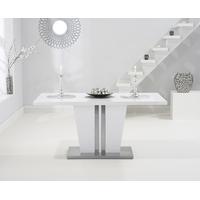 mark harris vigo white high gloss 160cm dining table