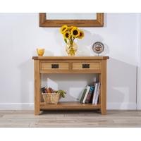 Mark Harris York Solid Oak Console Table with 2 Drawer