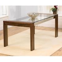 Mark Harris Roma Walnut and Glass 180cm Dining Table