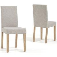 Mark Harris Maiya Cream Weave Fabric Dining Chair (Pair)