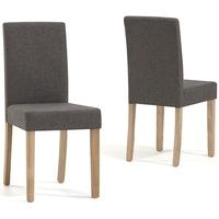 mark harris maiya brown weave fabric dining chair pair