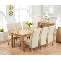 mark harris sandringham solid oak 180cm extending dining set with 6 ve ...