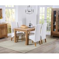 mark harris cambridge solid oak 130cm extending dining set with 4 veni ...