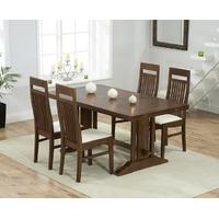 mark harris cavanaugh solid dark oak 165cm extending dining set with 4 ...