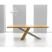 Mark Harris Montana Solid Oak and Metal 225cm Dining Table