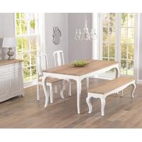 Mark Harris Sienna Shabby Chic 175cm Dining Set with 2 Dining Chairs and Bench