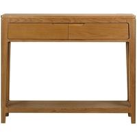 mark webster geo oak console table 2 drawer
