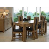 Mark Webster Canterbury Oak Dining Set - Large Extending with 6 Chairs
