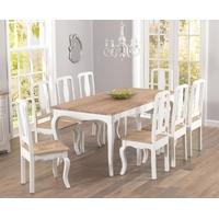 Mark Harris Sienna Shabby Chic 175cm Dining Set with 8 Dining Chairs