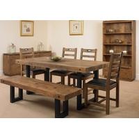 Mark Webster New York Dining Set - Fixed Top with 4 Chairs and Bench