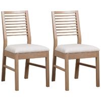 Mark Webster Painted Geo Oak Dining Chair with Fabric Seat Pad (Pair)