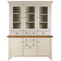Mark Webster Padstow Painted Sideboard with Glazed Hutch - Large 3 Door 4 Drawer