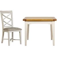 Mark Webster Padstow Painted Dining Set - Flip Top with 4 Cross Back Chairs