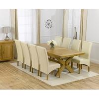 mark harris cheshire solid oak 200cm extending dining set with 8 roma  ...