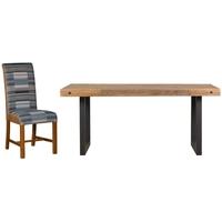 mark webster new york dining set fixed top with 4 leather mix 975 chai ...