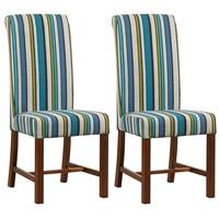 Mark Webster Teal Fabric Dining Chair - FR18710 (Pair)