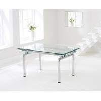 mark harris california 140cm extending glass dining table