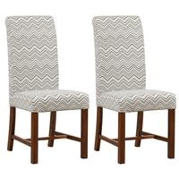 mark webster mink zig zag fabric dining chair fr 19112 pair