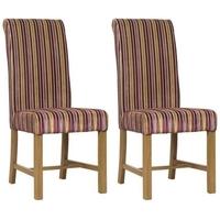 Mark Webster Shiraz Deluxe Stripe Dining Chair - FR17360 (Pair)