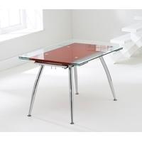 Mark Harris Roehampton Red Glass Extending Dining Table