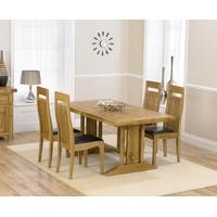 mark harris cavanaugh oak 165cm extending dining set with 4 monte carl ...