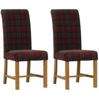 Mark Webster Claret Fabric Dining Chair - FR18933 (Pair)