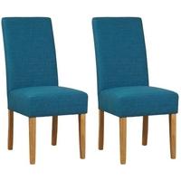 Mark Webster Parason Teal Fabric Dining Chair - FR18607 (Pair)