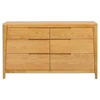 mark webster geo oak chest of drawer 6 drawer wide
