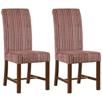 Mark Webster Kingfisher Red and Lime Fabric Dining Chair - FR 18942 (Pair)