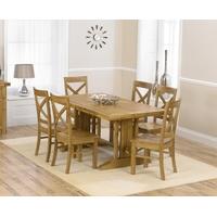 mark harris cavanaugh oak 165cm extending dining set with 6 cavanaugh  ...