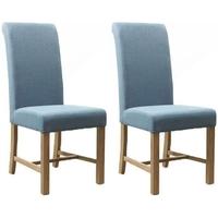 Mark Webster Teal Fabric Dining Chair - FR17889 (Pair)